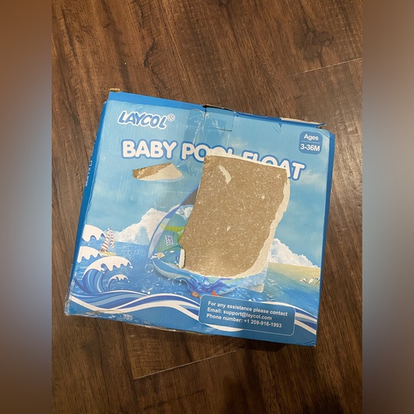 LAYCOL Baby Swimming Float Inflatable Baby Pool Float Ring Newest with canopy - Picture 9 of 11